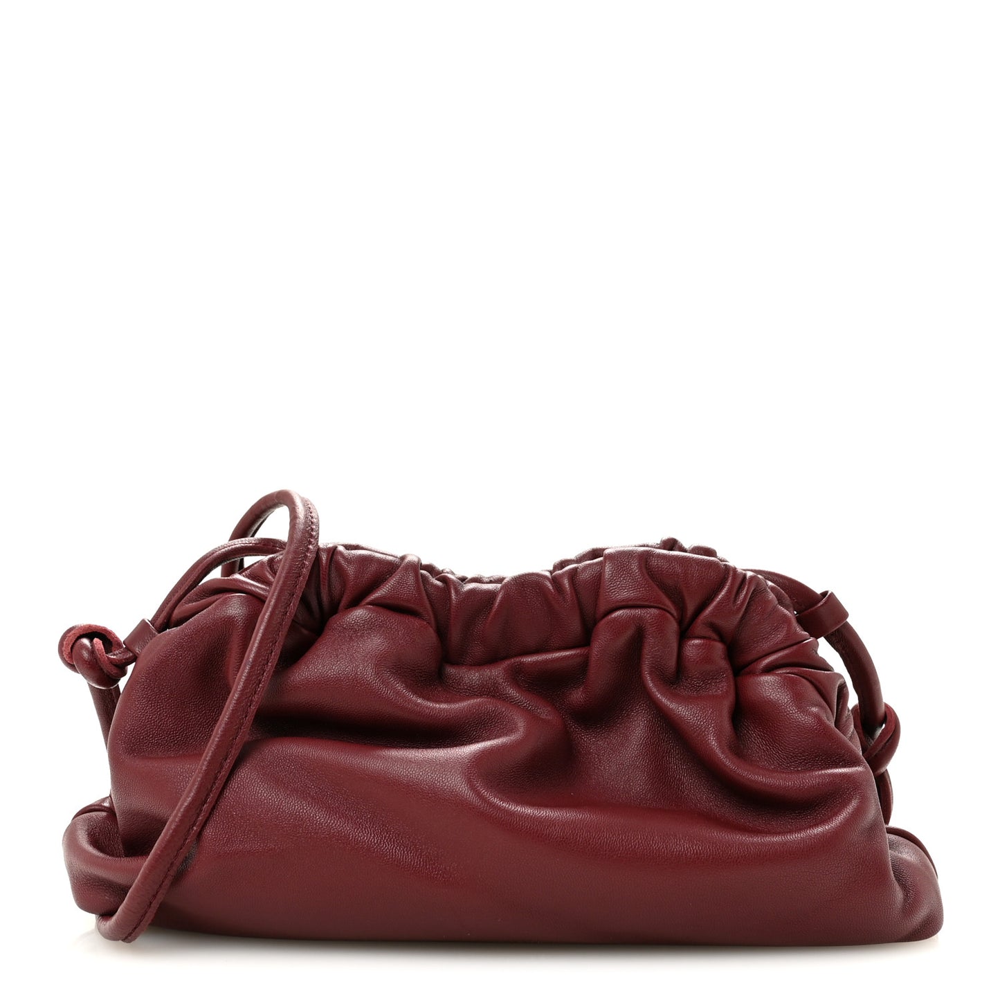 Lambskin Mini Cloud Clutch Pomegranate