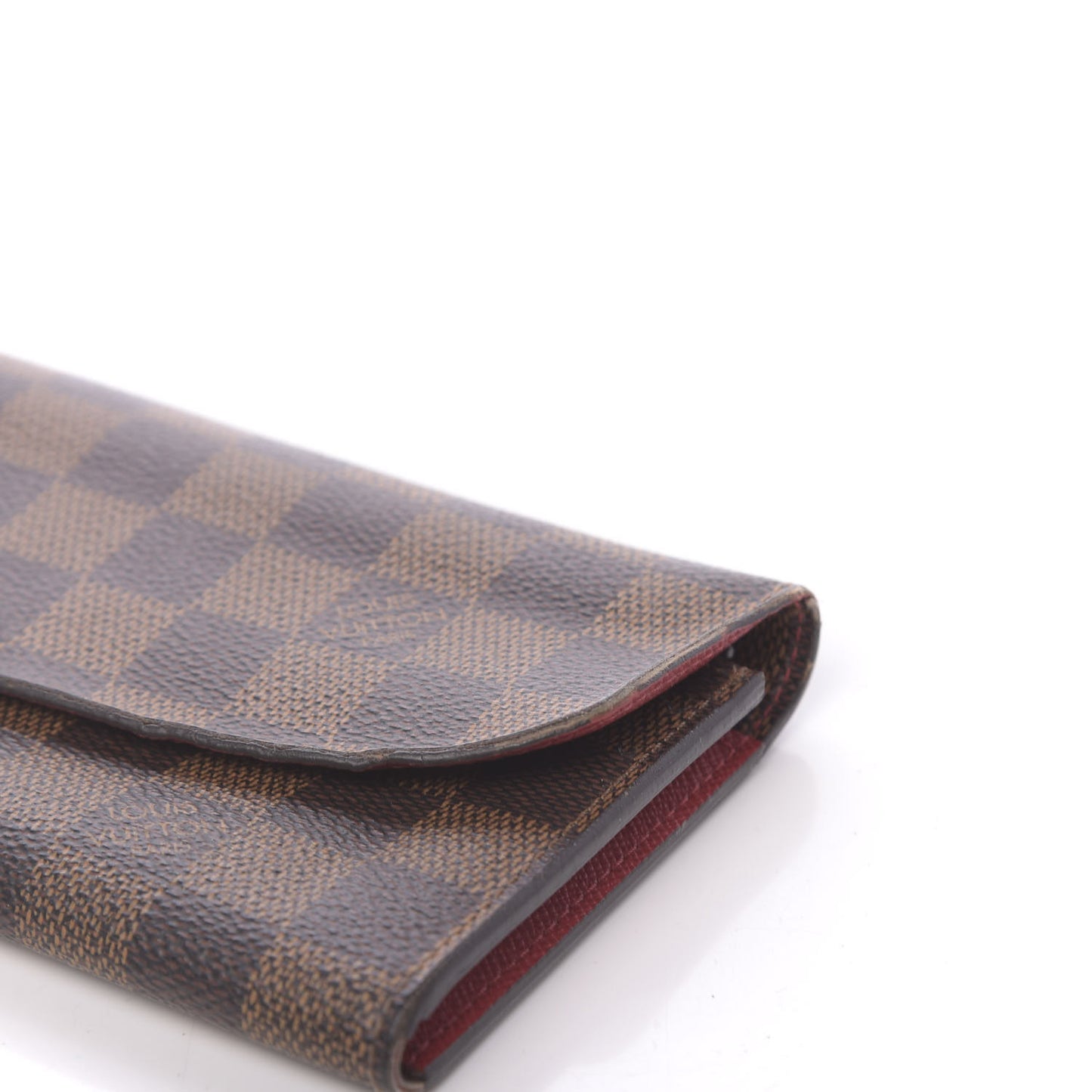 Damier Ebene Emilie Wallet Red