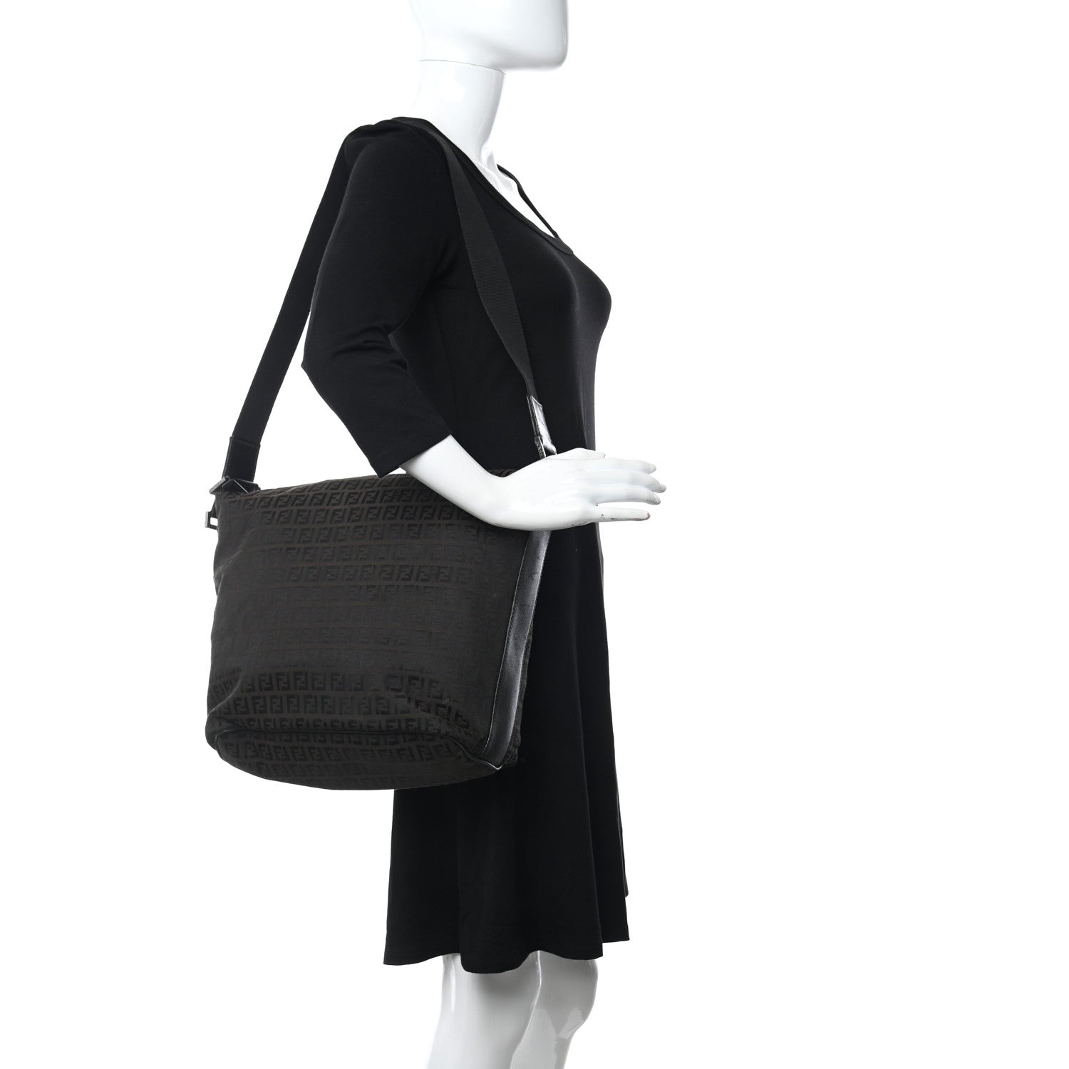 Fendi Zucchino Messenger Bag Tobacco 2 of 11