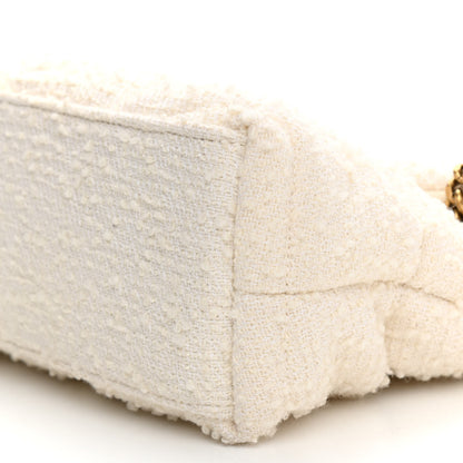 Saint Laurent Boucle Tweed Quilted Small Loulou Puffer Monogram Chain Satchel Crema Soft 10 of 10