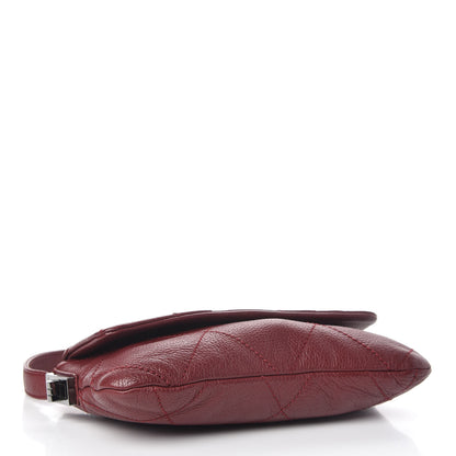 Chanel Calfskin Stitched Flap Shoulder Bag Red 4 of 10