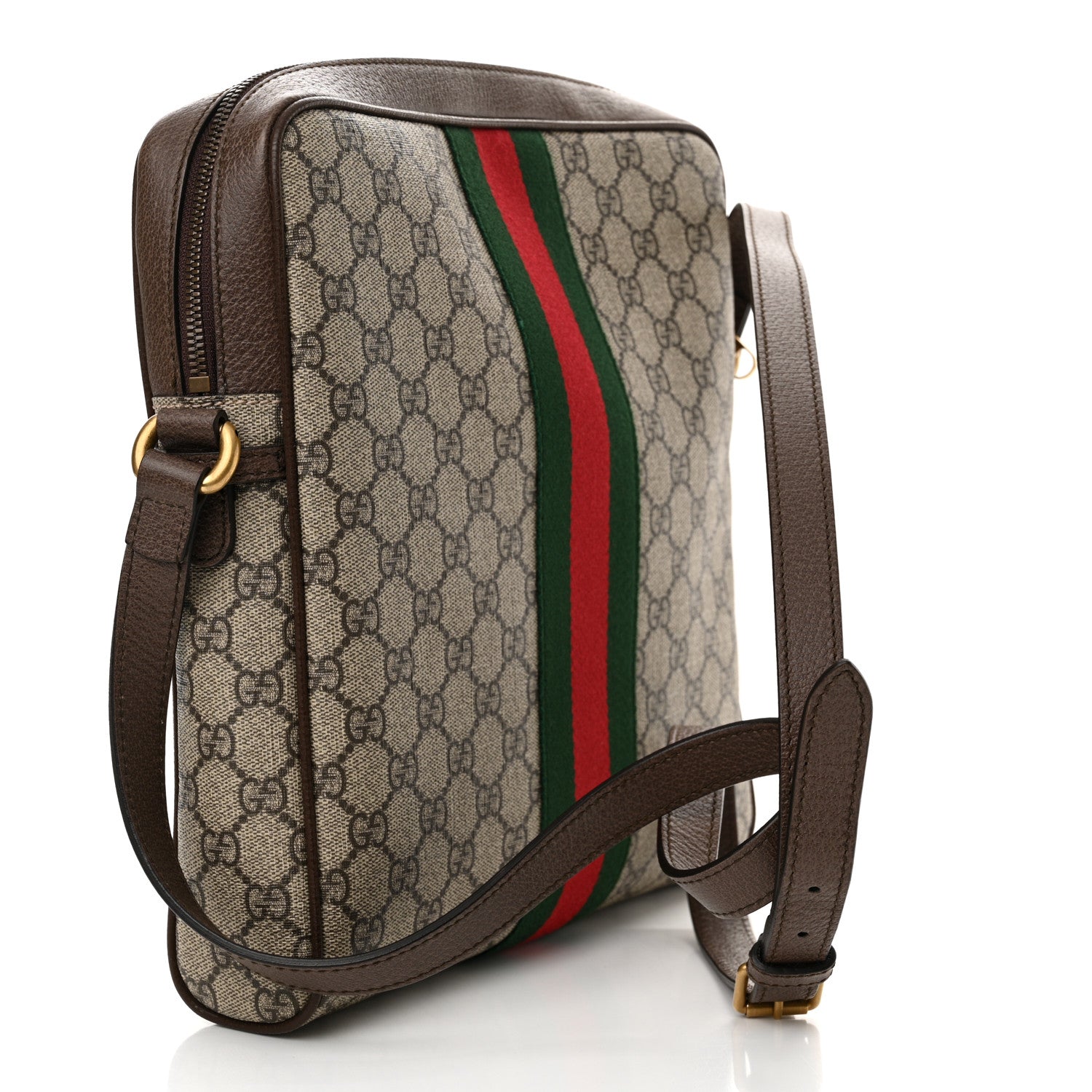 Gucci GG Supreme Monogram Web Medium Ophidia Messenger Bag Brown 3 of 11