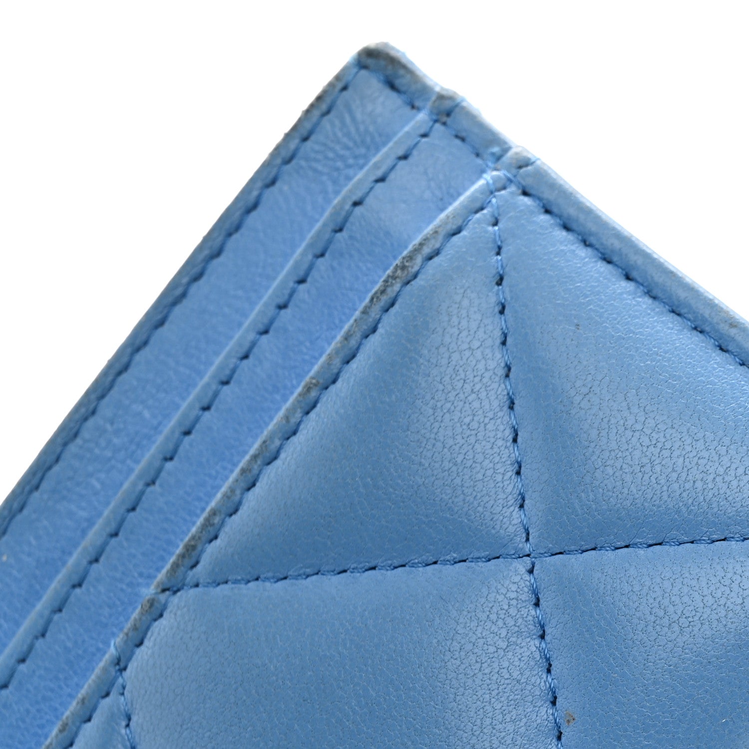 Chanel Lambskin Quilted Chanel 19 Card Holder Light Blue 8 of 10