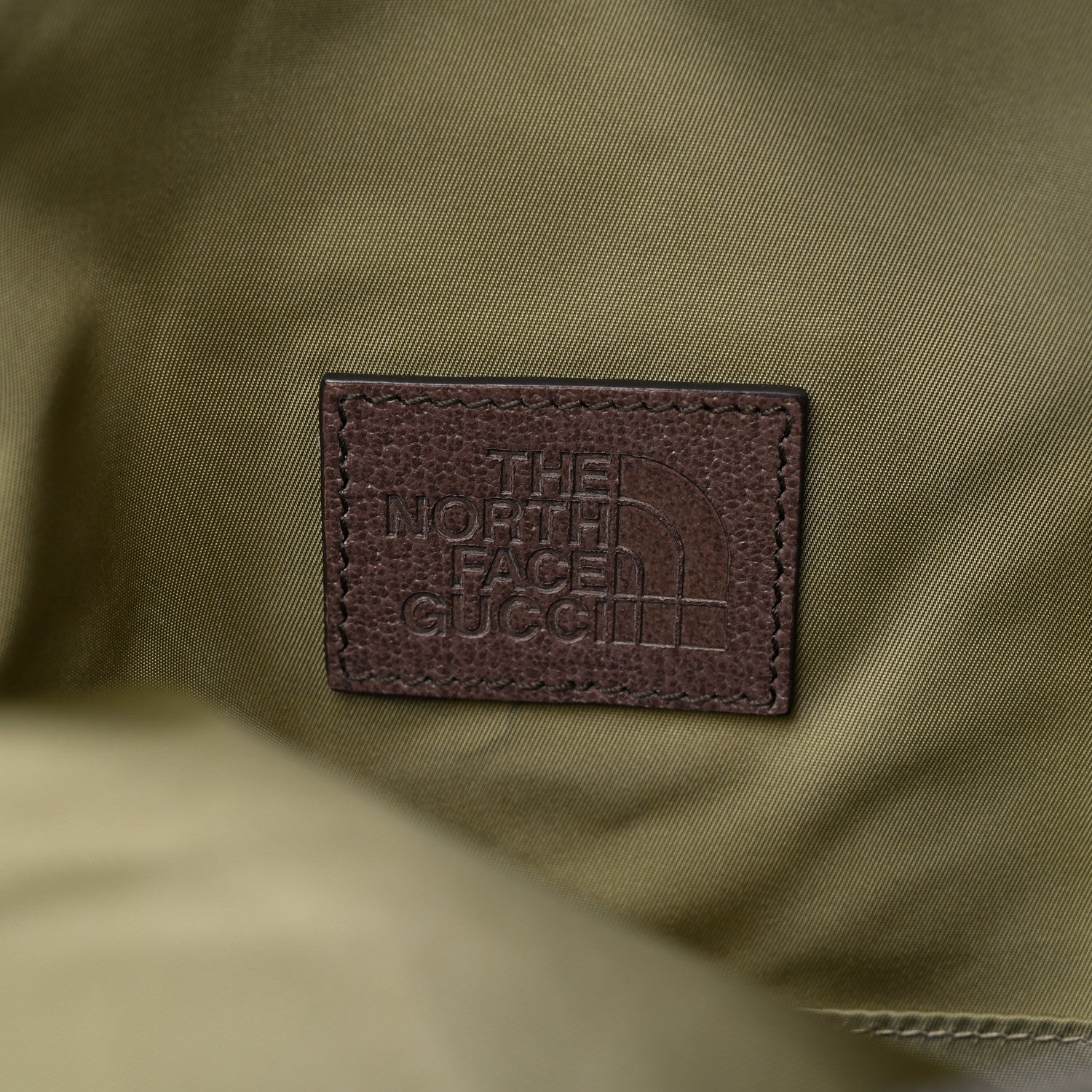 Gucci X THE NORTH FACE Econyl Nylon Medium Backpack Brown White 6 of 9