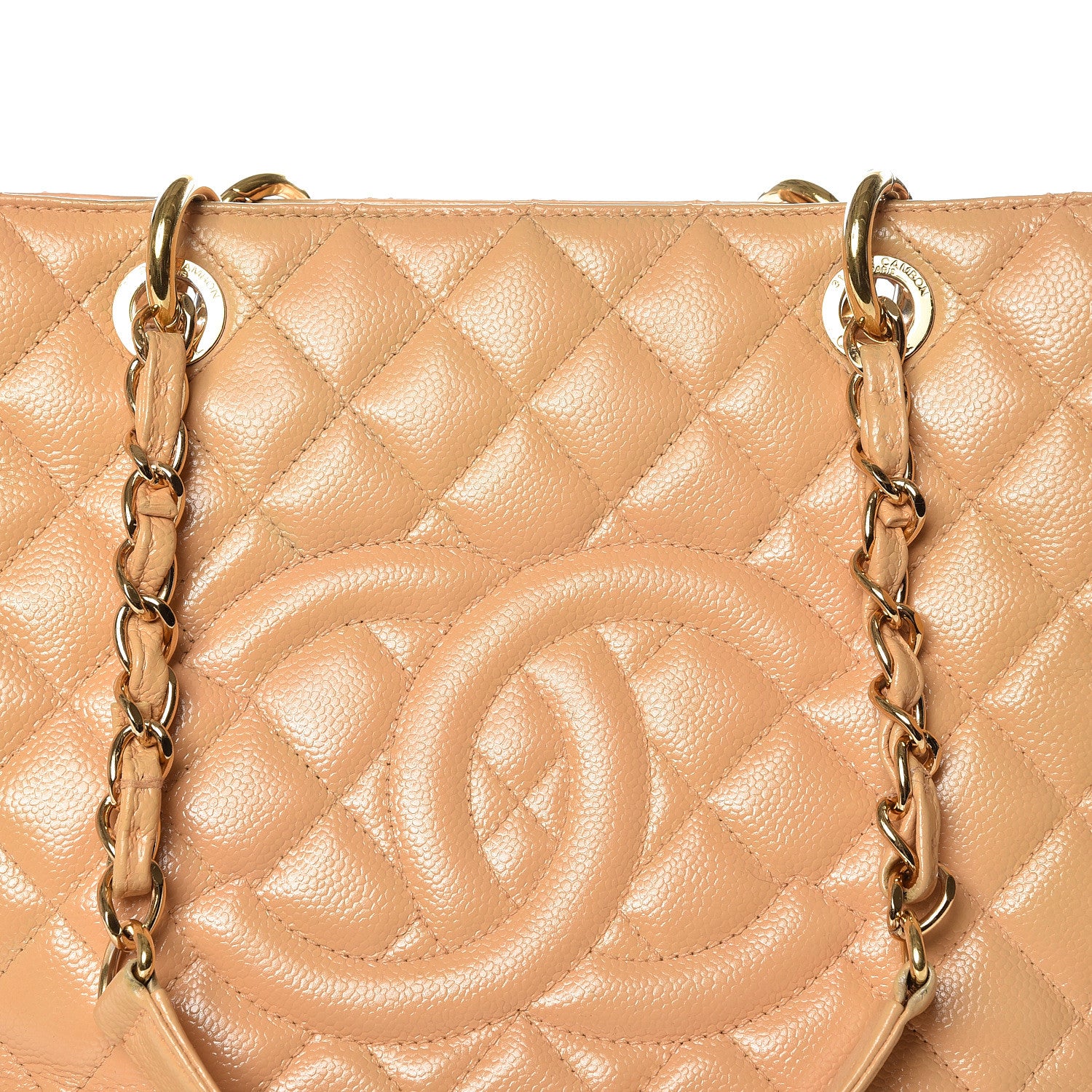 Chanel Caviar Quilted Grand Shopping Tote GST Beige 14 of 14