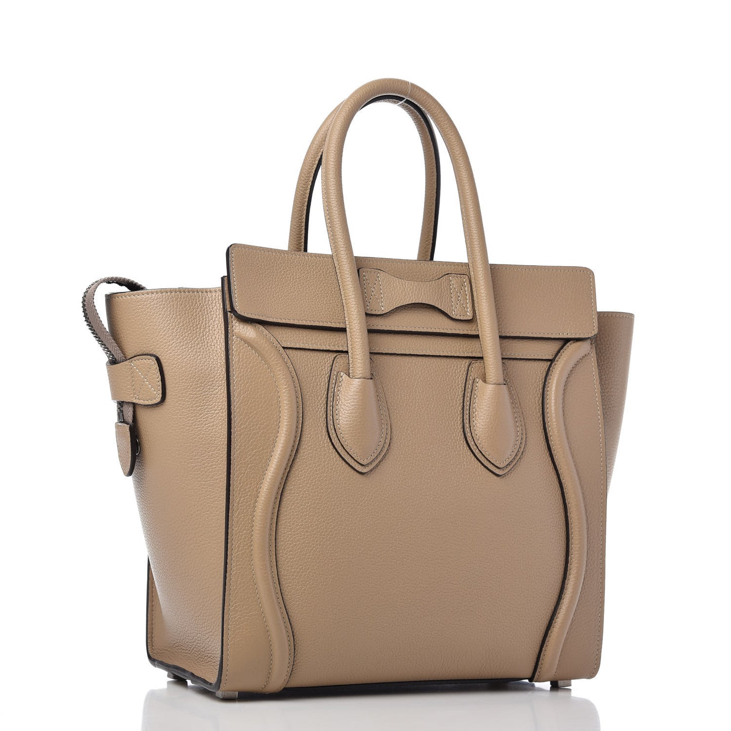 Drummed Calfskin Micro Luggage Dune