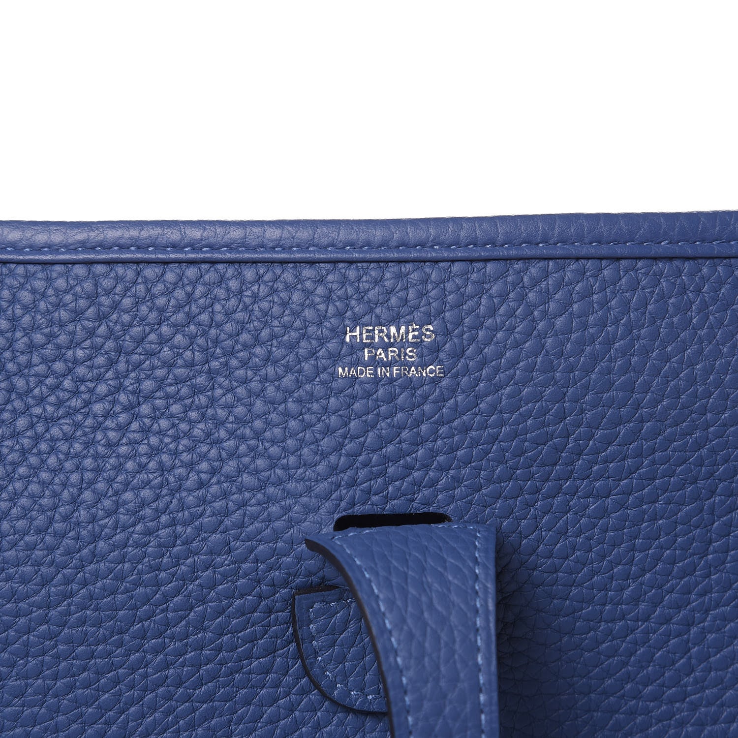 Hermes Taurillon Clemence Evelyne III PM Bleu Brighton 6 of 11