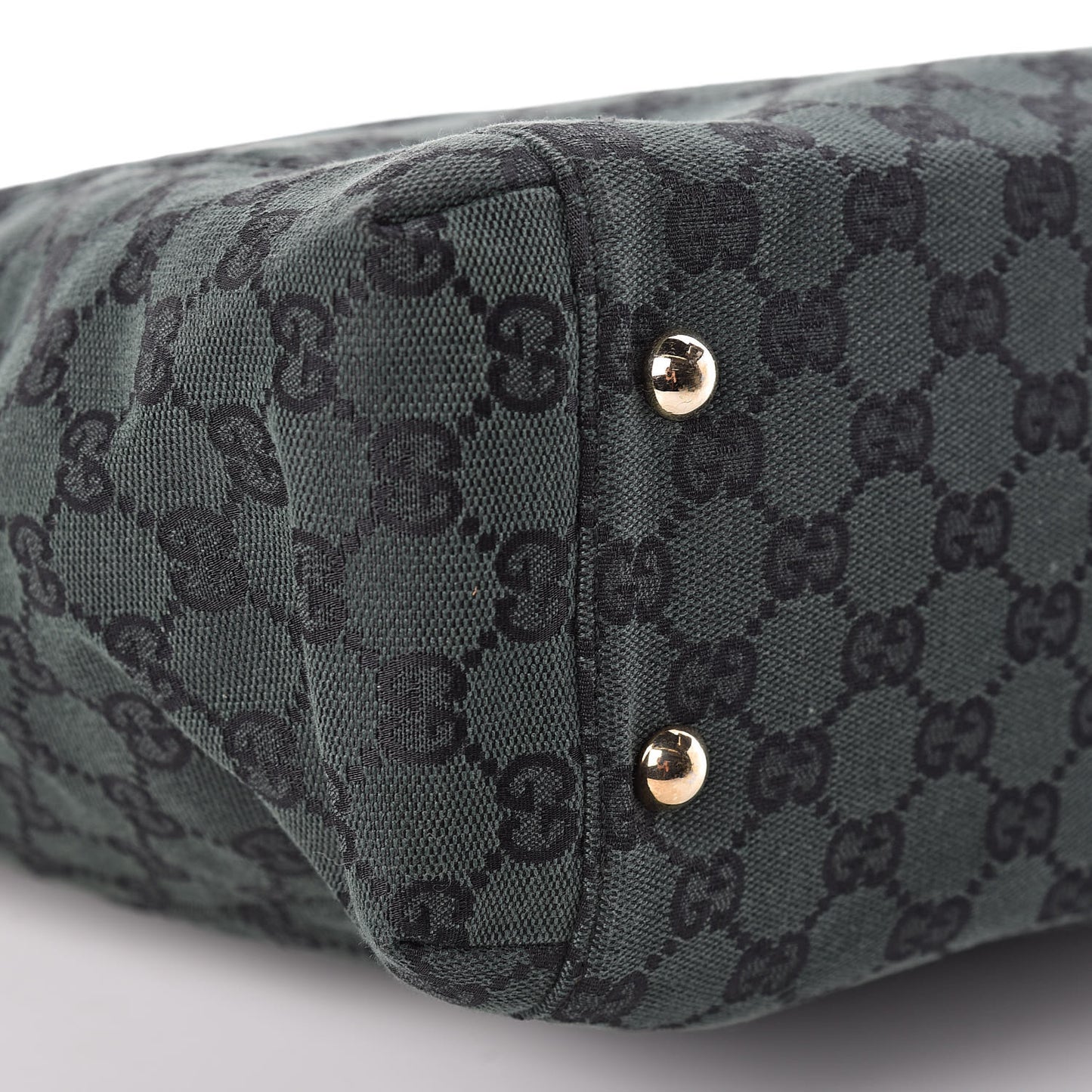 Monogram Crest Tote Green Black