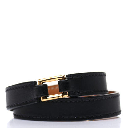 Hermes Box Rivale Double Tour Bracelet S Black 3 of 5