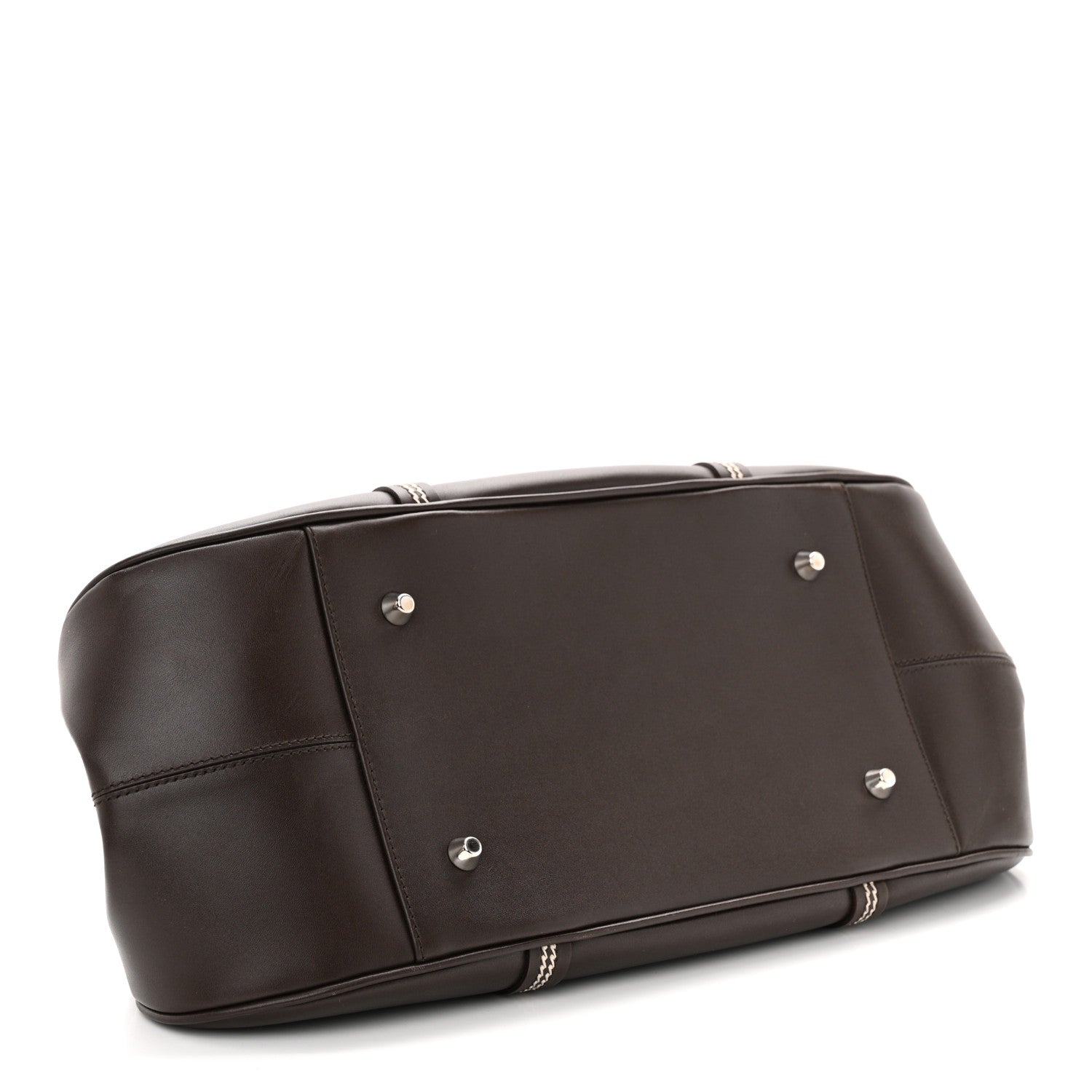 Christian Dior Calfskin Frame Satchel Brown 4 of 13