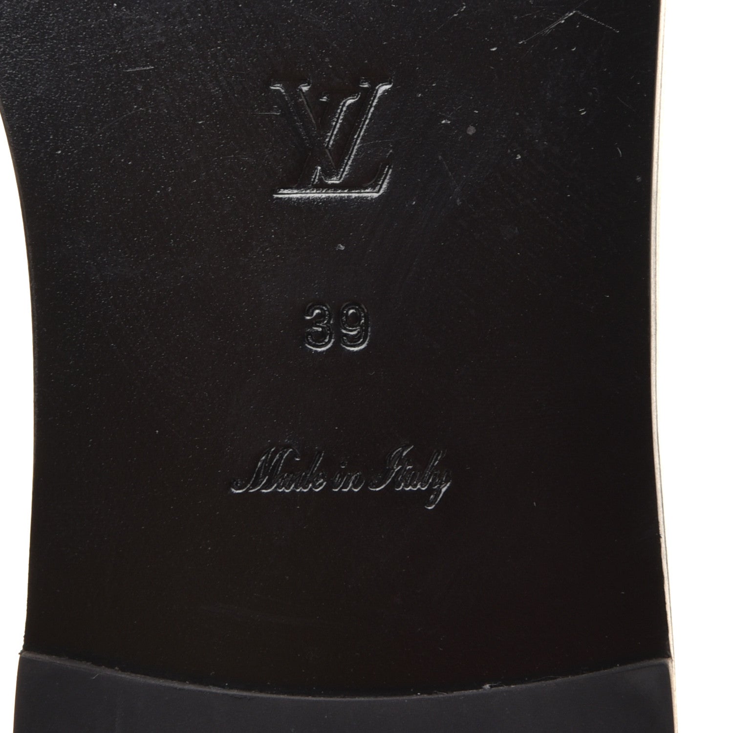 Louis Vuitton Patent Calfskin Monogram LV Black Heart Flat Mules 39 Cacao 6 of 9