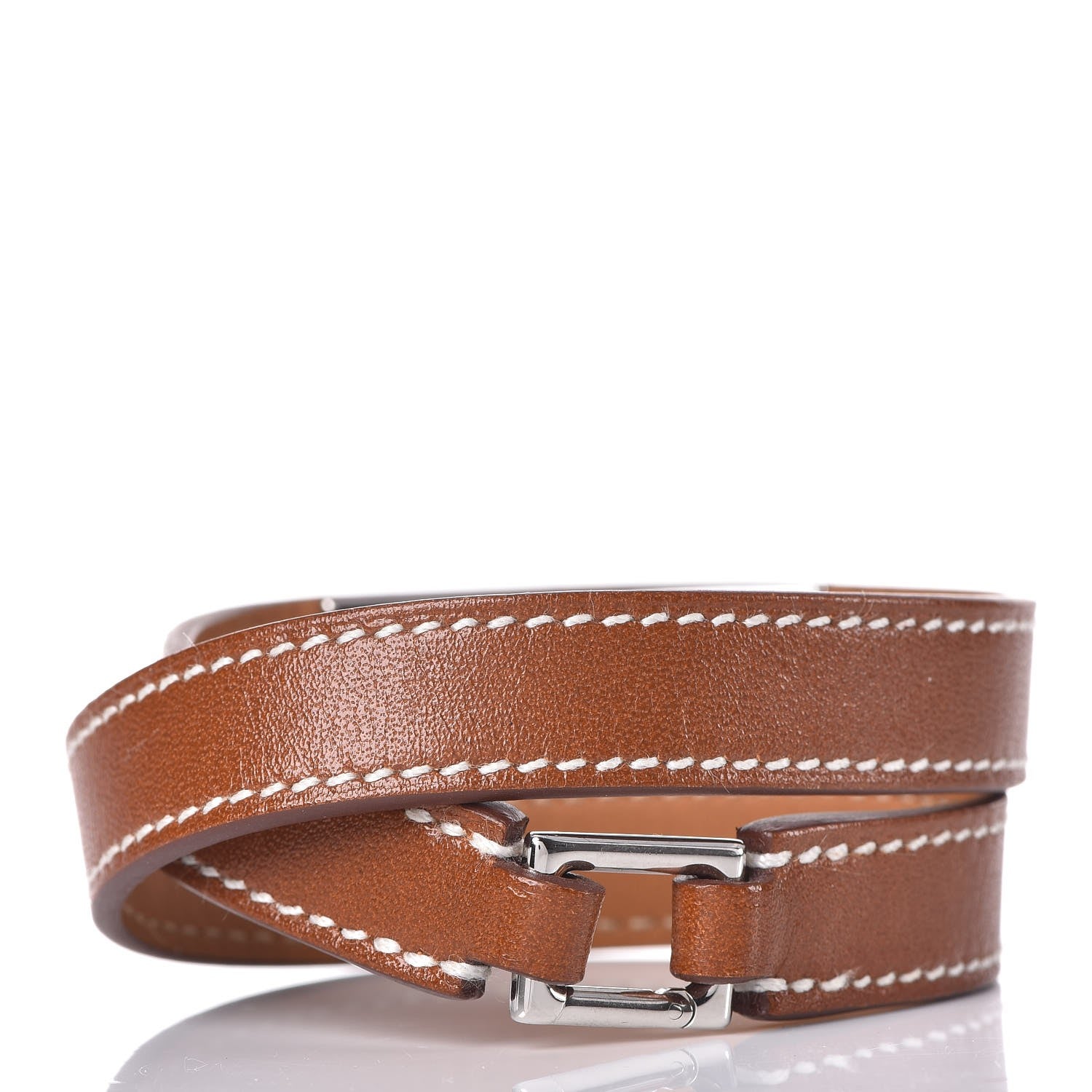 Hermes Barenia Rivale Double Tour Bracelet S Fauve 3 of 7