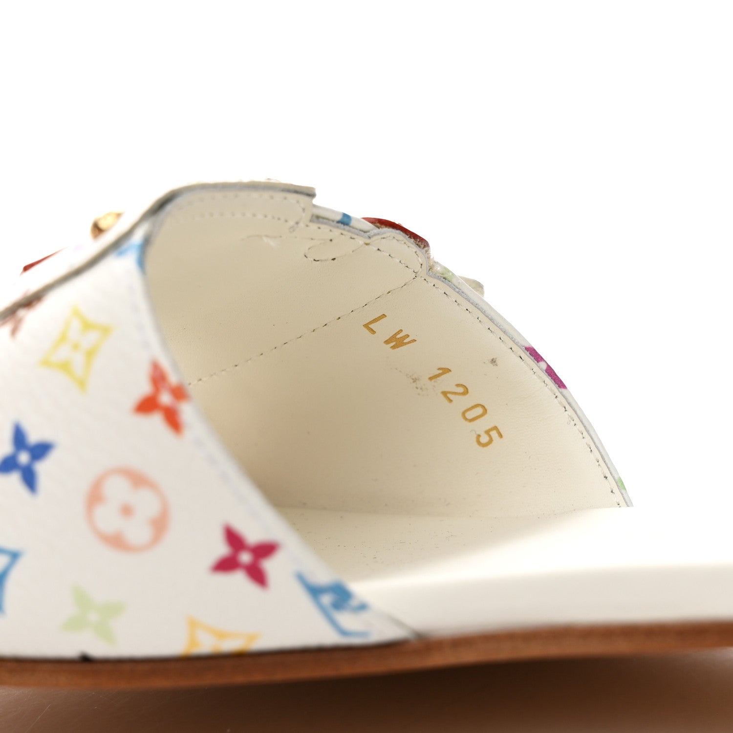 Louis Vuitton LV X TM Monogram Multicolor Frame Flat Mule Sandals 38 White Multicolor 9 of 9