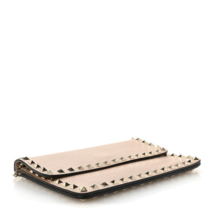 Valentino Garavani Grainy Calfskin Rockstud Chain Pouch Rose Cannelle 4 of 10