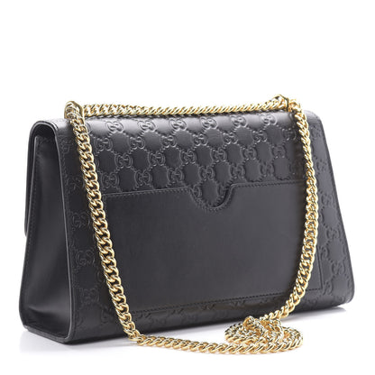 Gucci Guccissima Medium Padlock Shoulder Bag Black 2 of 11