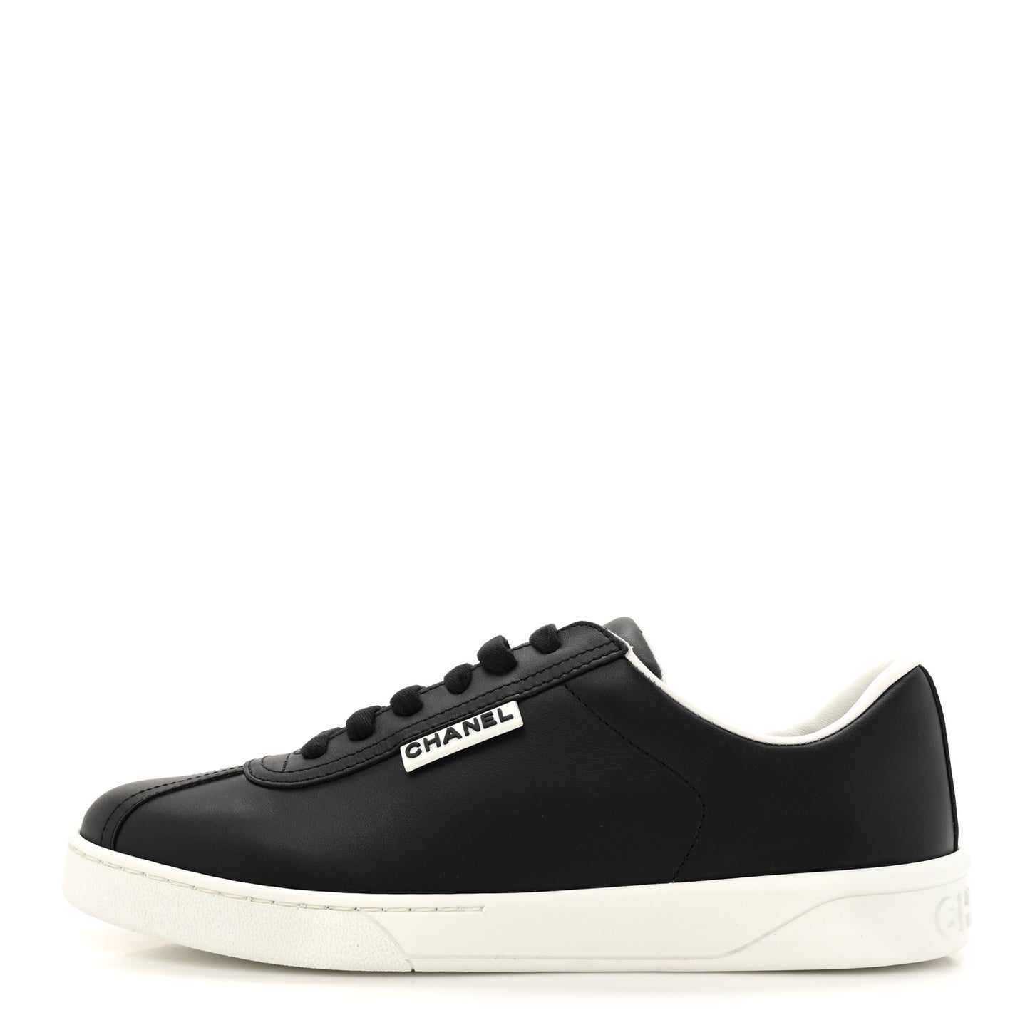 Calfskin CC Womens Sneakers 36.5 Black