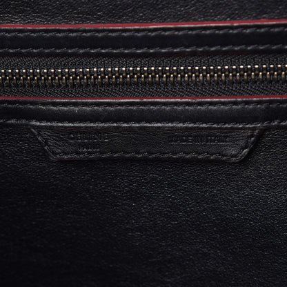 Celine Smooth Calfskin Mini Luggage Black Pink Trim 6 of 8