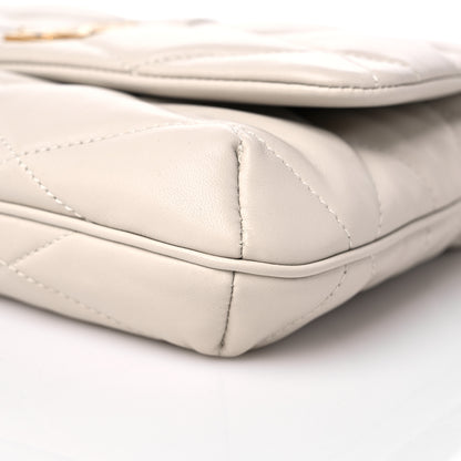 Saint Laurent Lambskin Quilted Le 57 Diamond Shoulder Bag Crema Soft 9 of 11