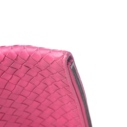Bottega Veneta Nappa Intrecciato Flat Zip Pouch Rosa Shock 9 of 9