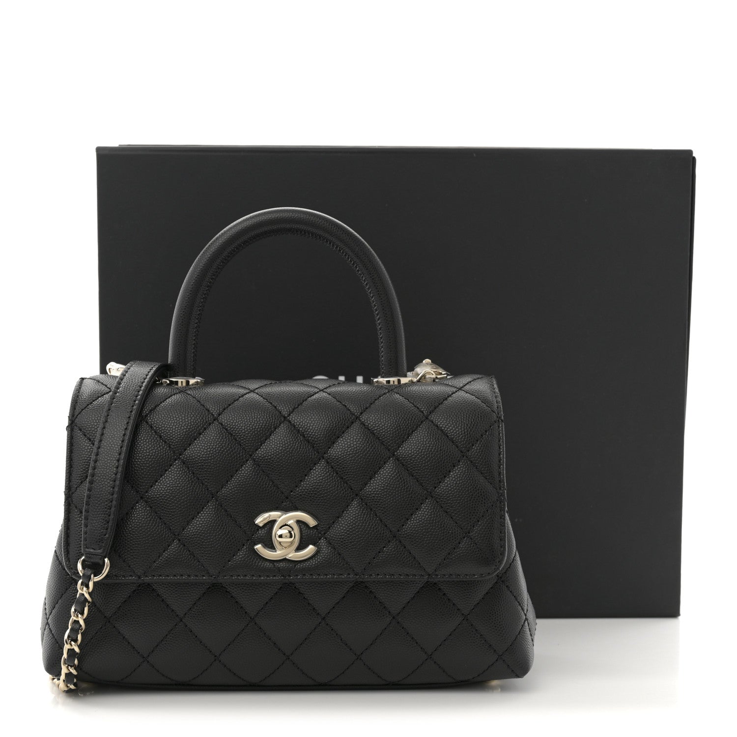 Chanel Caviar Quilted Mini Coco Handle Flap Black 11 of 11