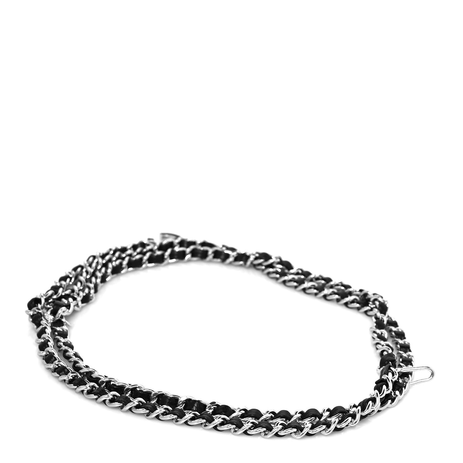 Chanel Lambskin Enamel CC Chain Belt Black Silver 2 of 3