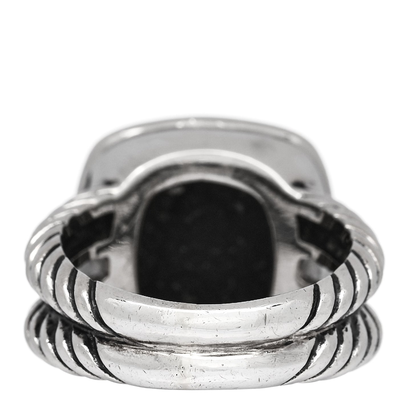 Sterling Silver Diamond Black Onyx 11mm Albion Statement Ring 52 6