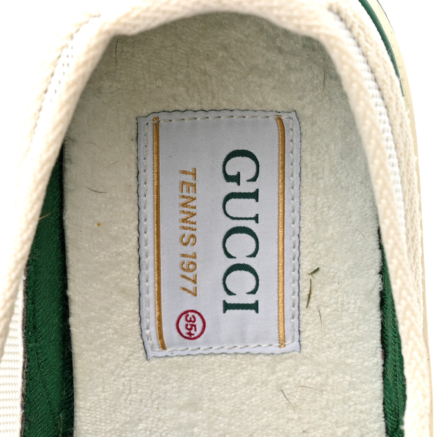 Gucci Mesh Web Womens 1977 Tennis Sneakers 35 Great 35.5 White Mystic White 8 of 9