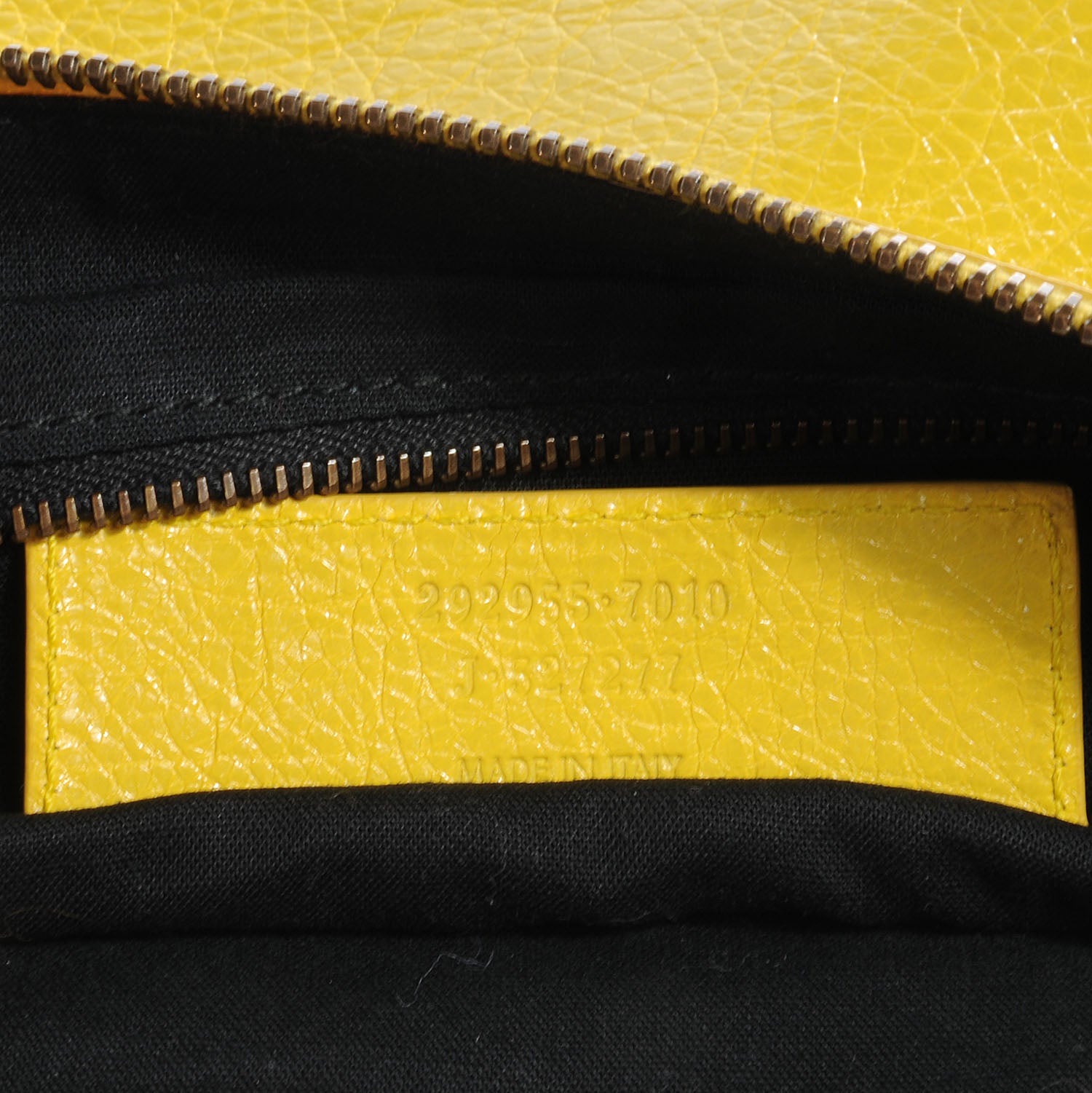 Balenciaga Agneau Handle Flat Clutch Curry 8 of 8