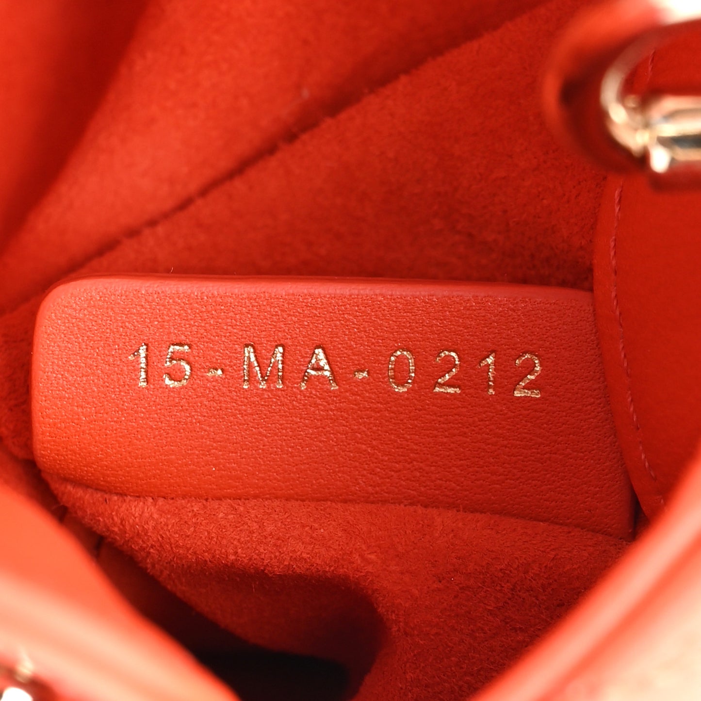 Lambskin Cannage Micro Lady Dior Orange