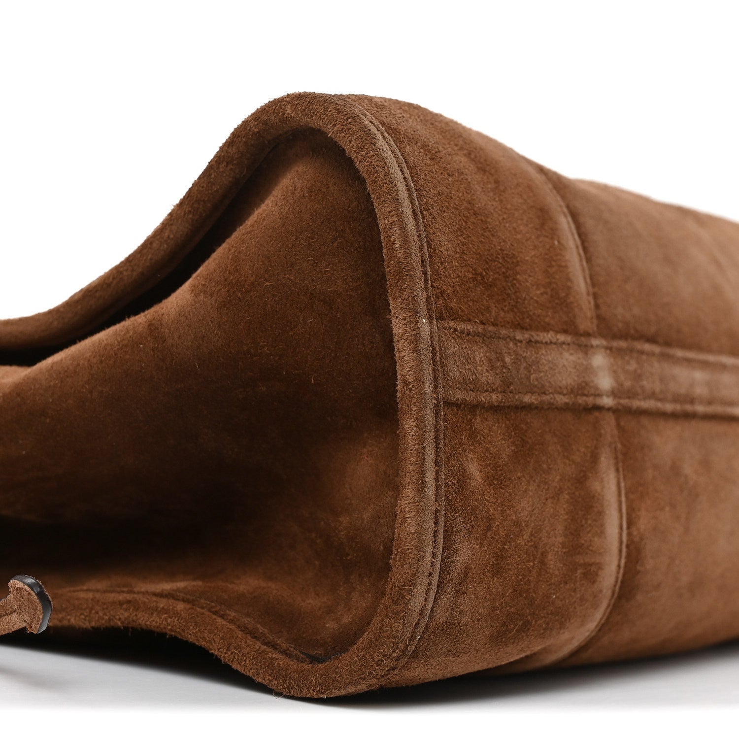Prada Suede Large Bonnie Shoulder Bag Cacao 8 of 9