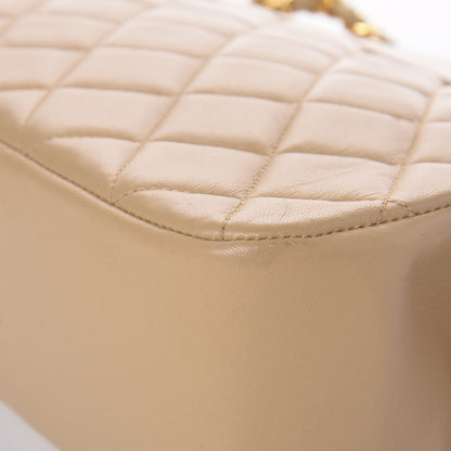 Chanel Lambskin Quilted Shoulder Bag Beige 14 of 18