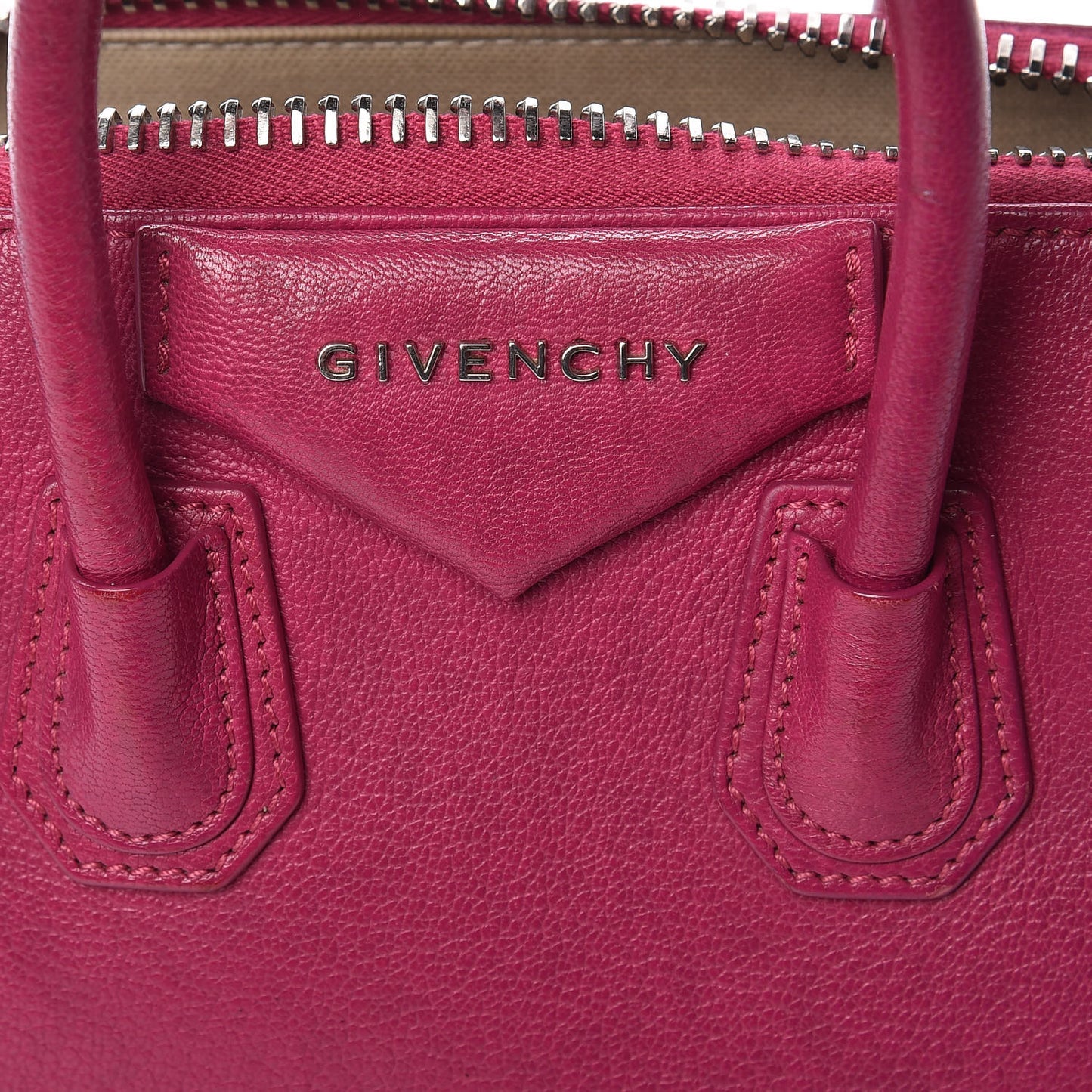 Sugar Goatskin Mini Antigona Fig Pink