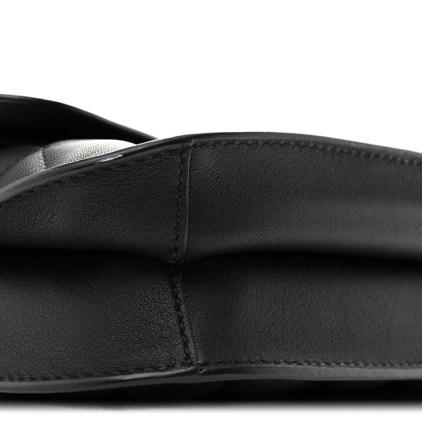 Metallic Goatskin Quilted Large Rock In Rome Flap Black