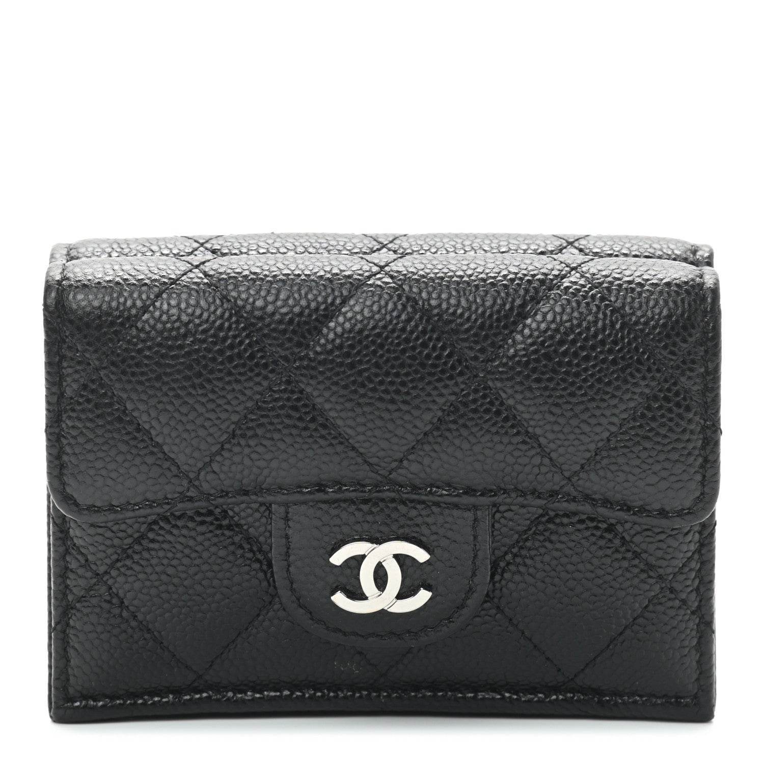 Chanel Caviar Quilted Double Flap Wallet Black 1 of 6