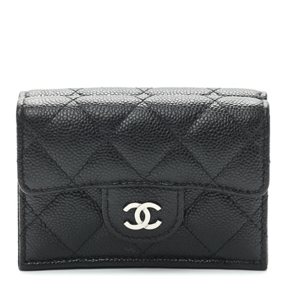 Chanel Caviar Quilted Double Flap Wallet Black 1 of 6