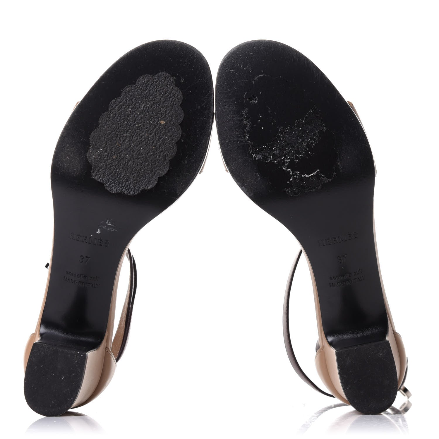 Hermes Box Calfskin Manege Sandals 37 5 of 9