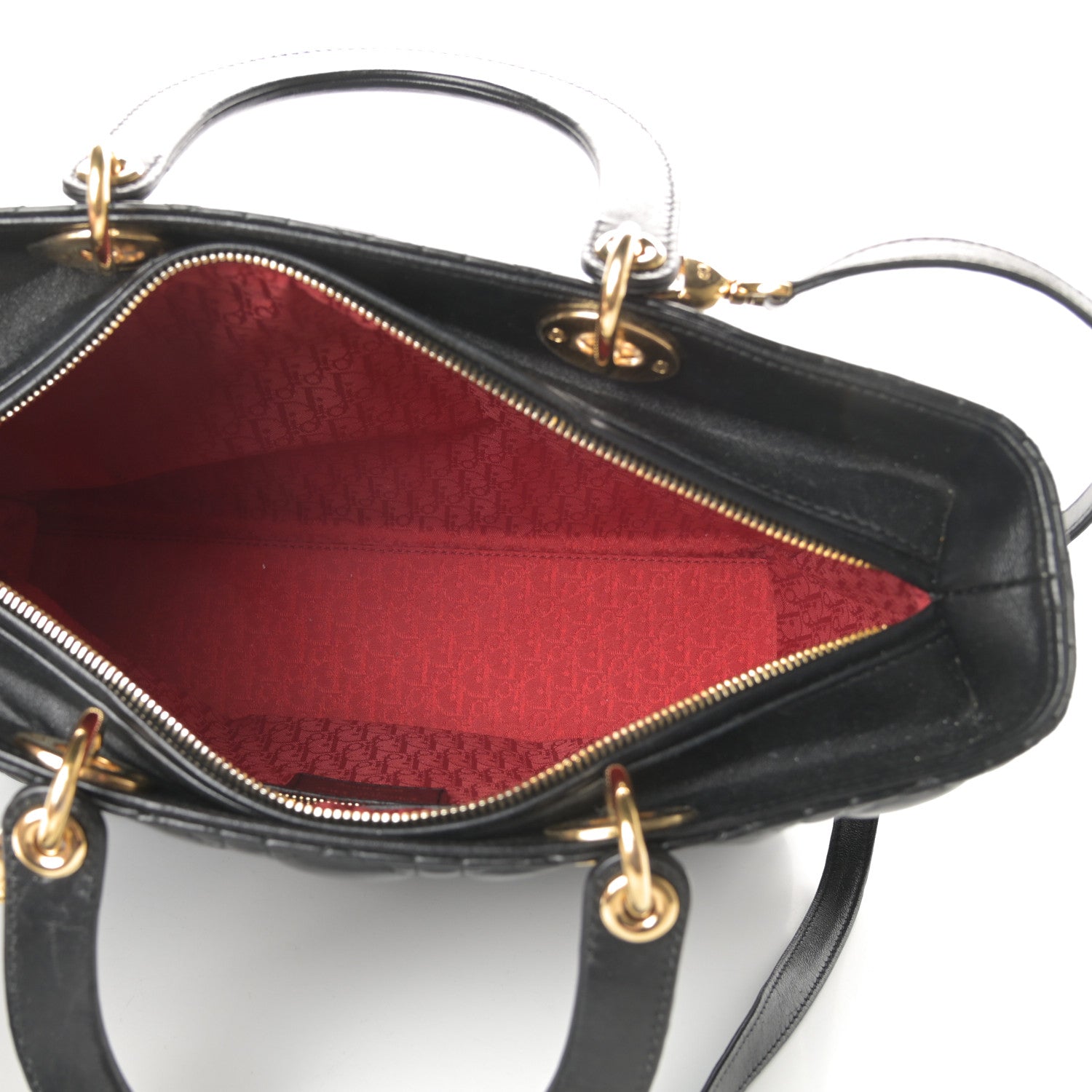 Christian Dior Lambskin Cannage Large Lady Dior Black 5 of 15