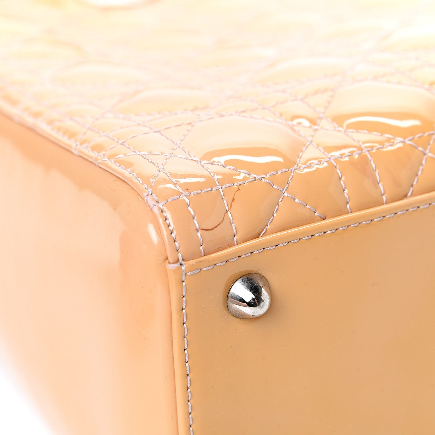 Patent Cannage Large Lady Dior Light Pink