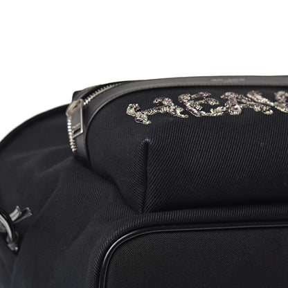 Saint Laurent Canvas Signature Heaven Embroidered Mini City Backpack Black 10 of 12