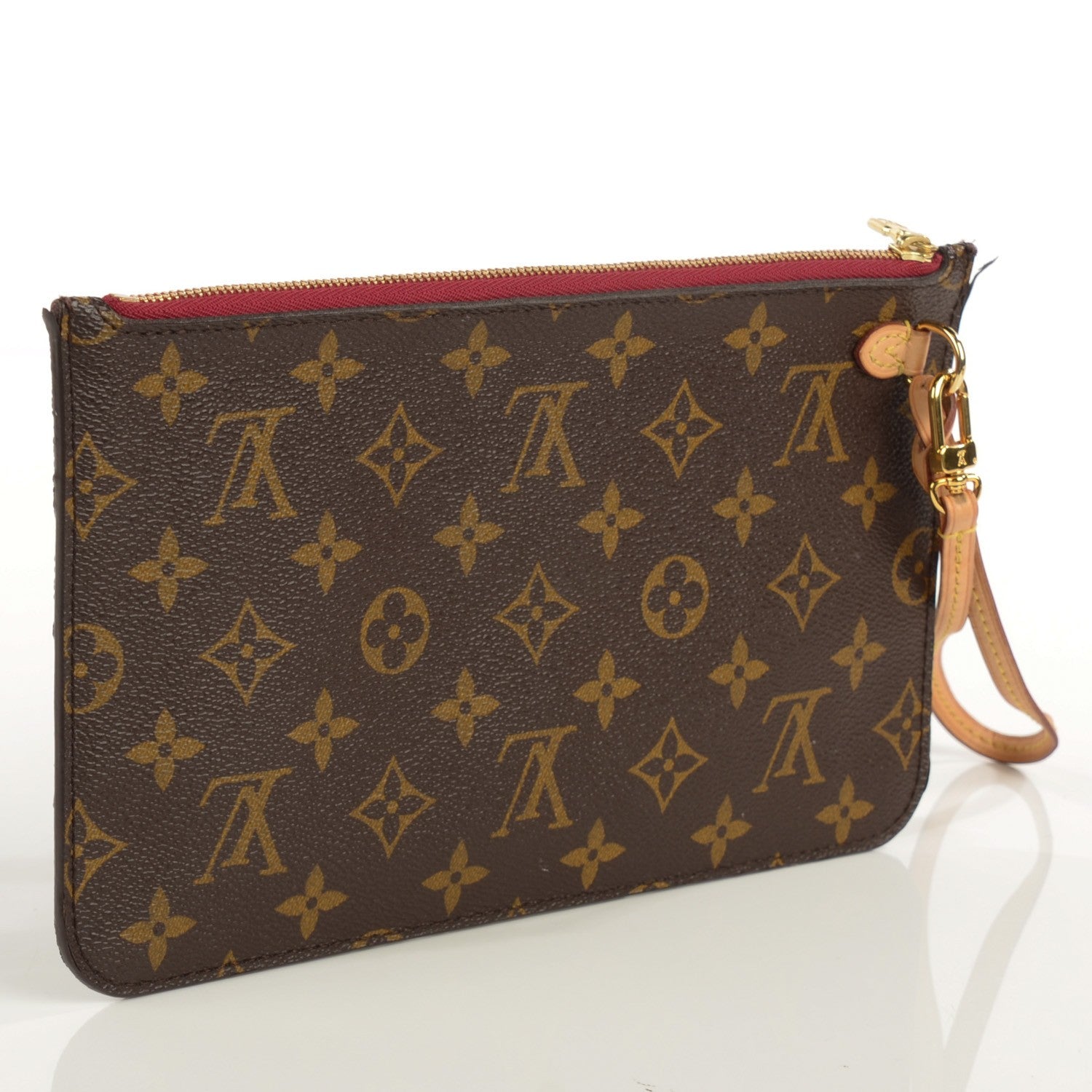 Louis Vuitton Monogram Neverfull MM GM Pochette Fuchsia 4 of 16
