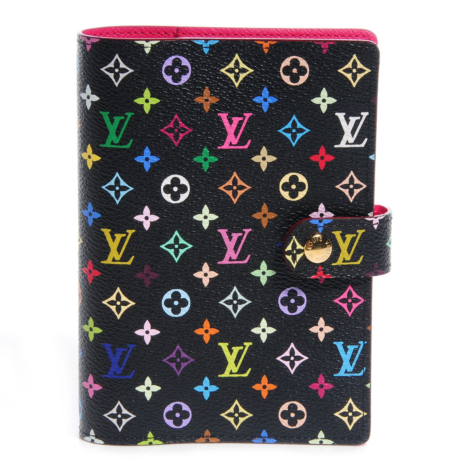 Louis Vuitton Monogram Multicolor Small Ring Agenda Black Grenade 1 of 8