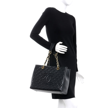 Chanel Caviar Quilted Grand Shopping Tote GST Black 2 of 9