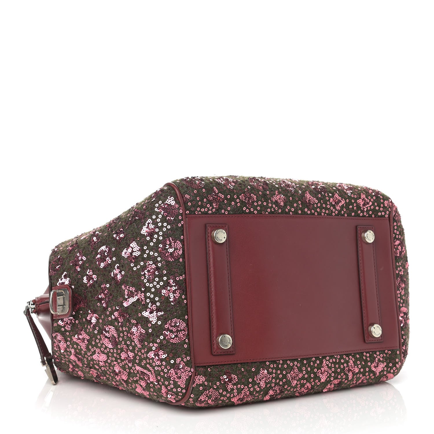 Louis Vuitton Sequin Monogram Sunshine Express Speedy Burgundy 4 of 11