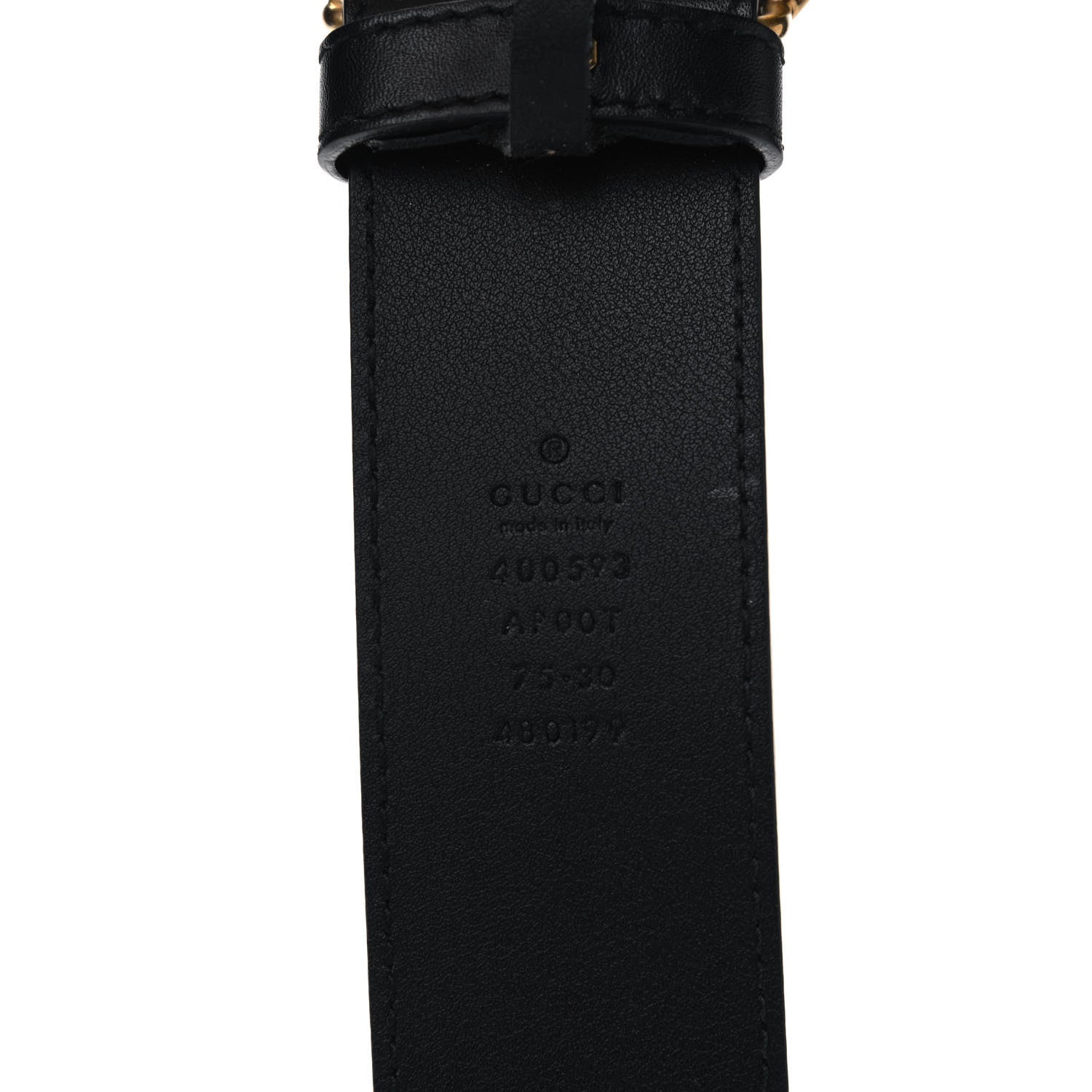 Gucci Calfskin Double G 40mm Belt 75 30 Black 3 of 4