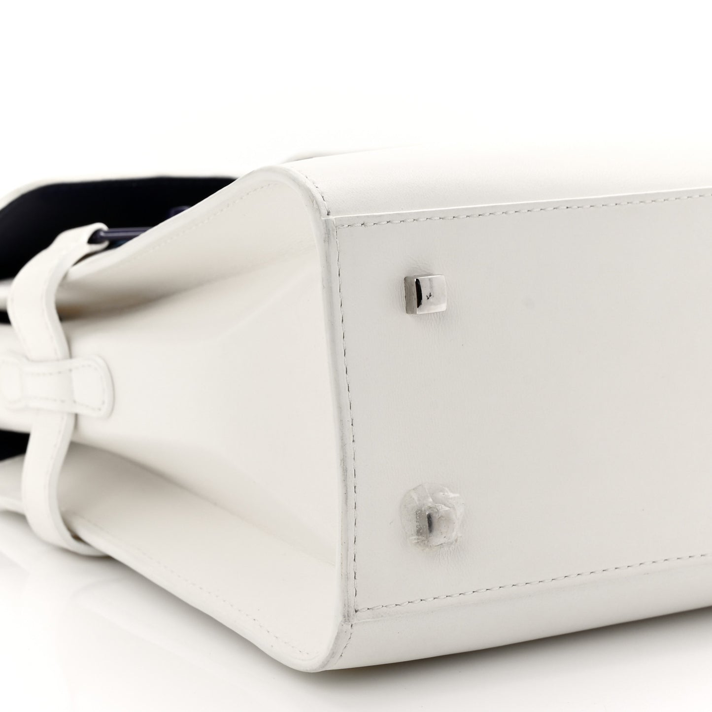 Box Calfskin Ink Blot MM Tempete Satchel Ivory Blue