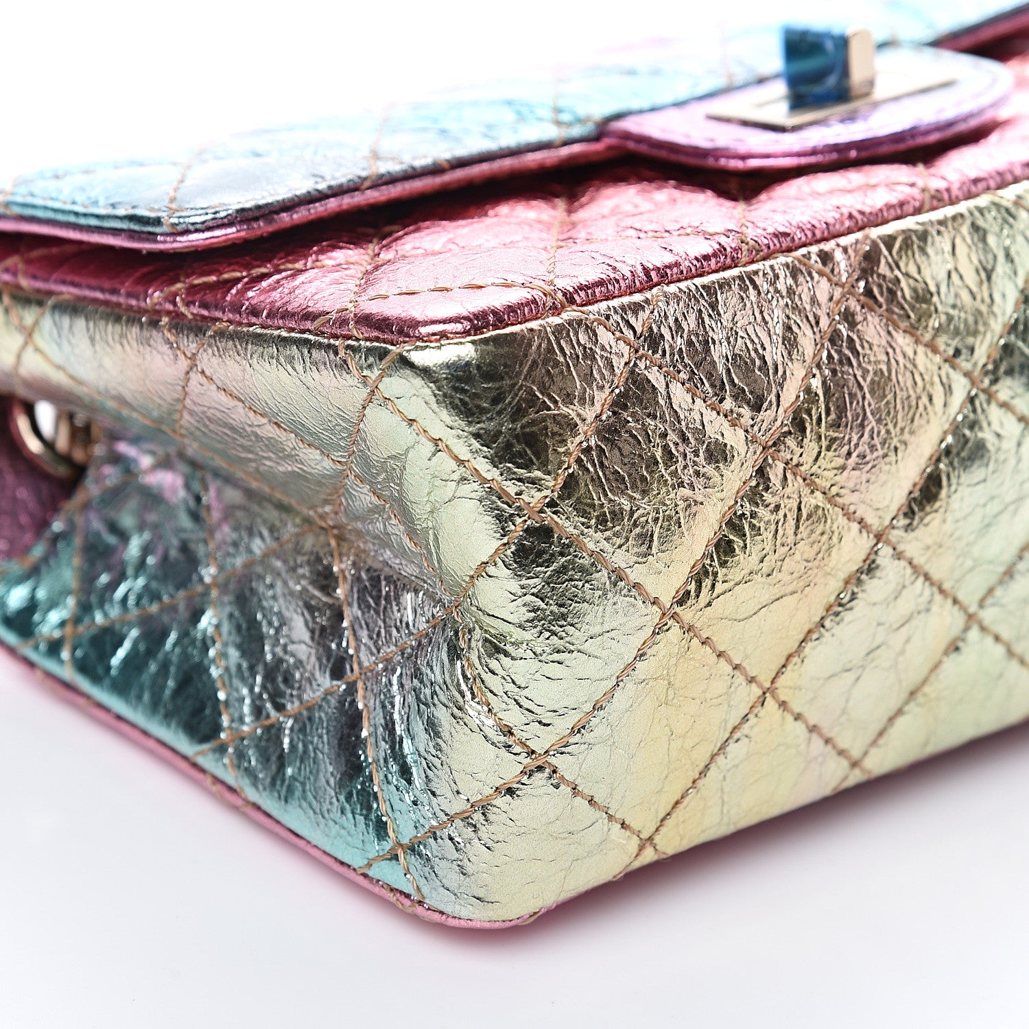 Chanel Metallic Goatskin Quilted Mini 2.55 Reissue Flap Multicolor 4 of 9
