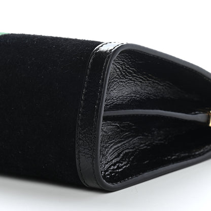 Gucci Suede Patent GG Web Small Ophidia Chain Shoulder Bag Black 9 of 9
