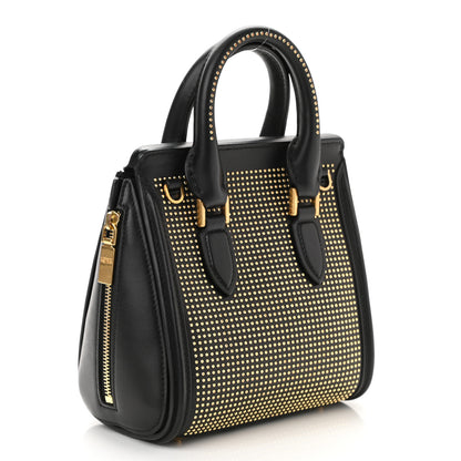 Alexander McQueen Leather Studded Mini Heroine Top Handle Bag Black 2 of 9