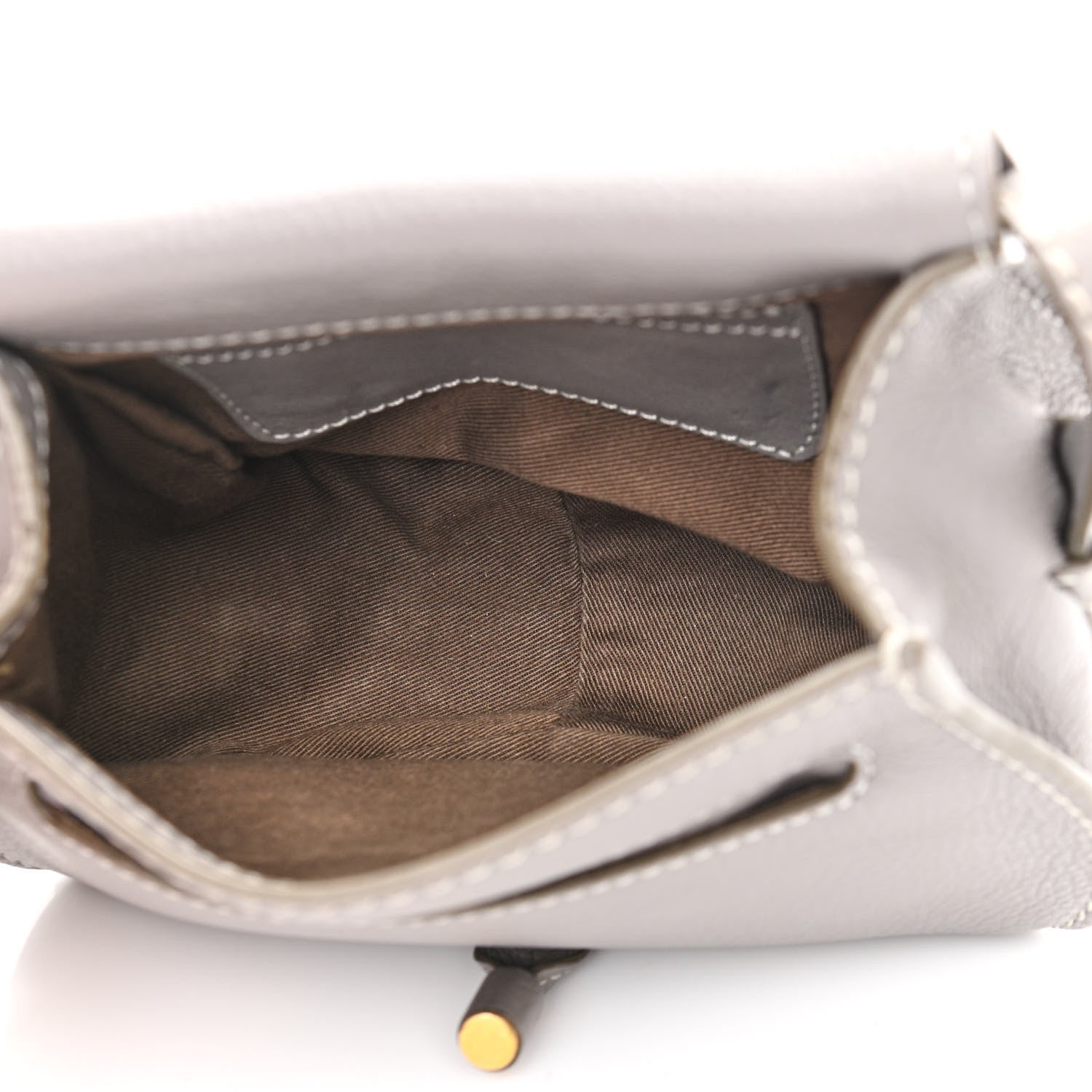 Chloe Calfskin Mini Marcie Round Crossbody Bag Cashmere Grey 5 of 10