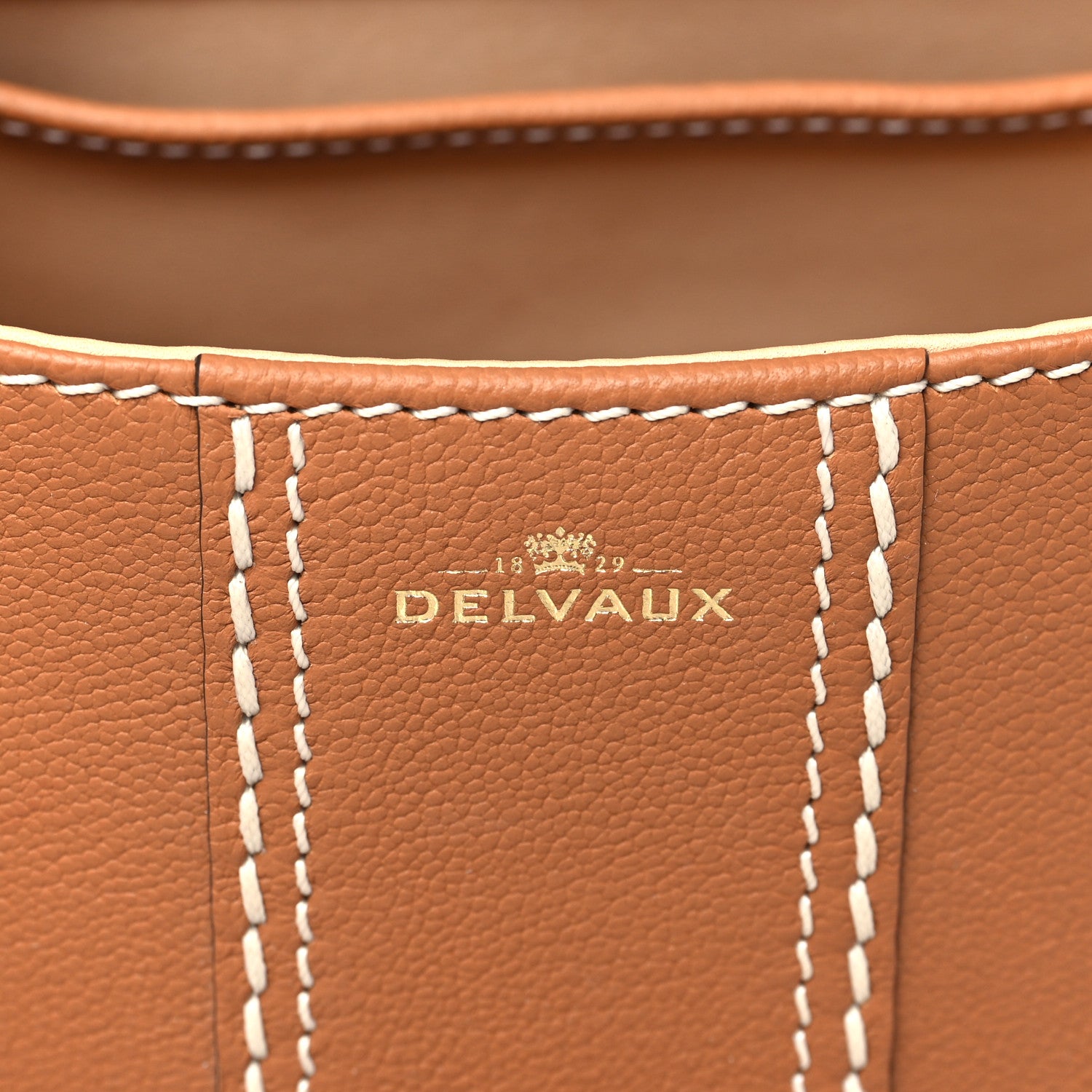 Delvaux Grained Rodeo Calfskin Surpique Mini Brillant Satchel Vegetal Ivory 7 of 12